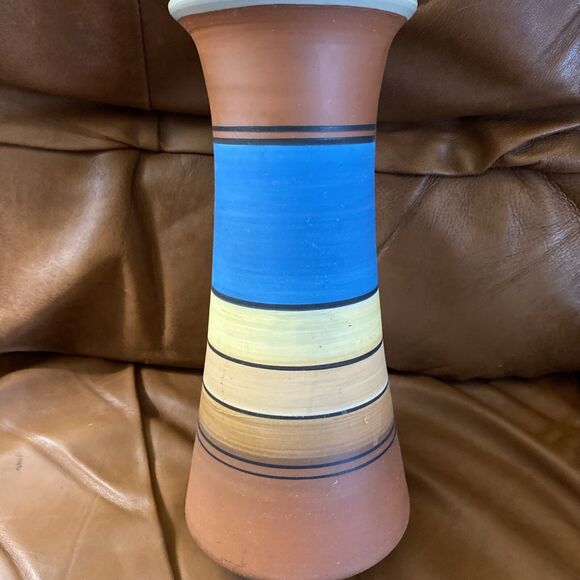 Vintage Pottery David Greenbaum Signed Jar Vase Red Clay Ceramic S.W.  Motif - Picture 2 of 7